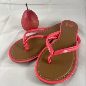 Spring flat sandals or things in coral, size 13, never worn
